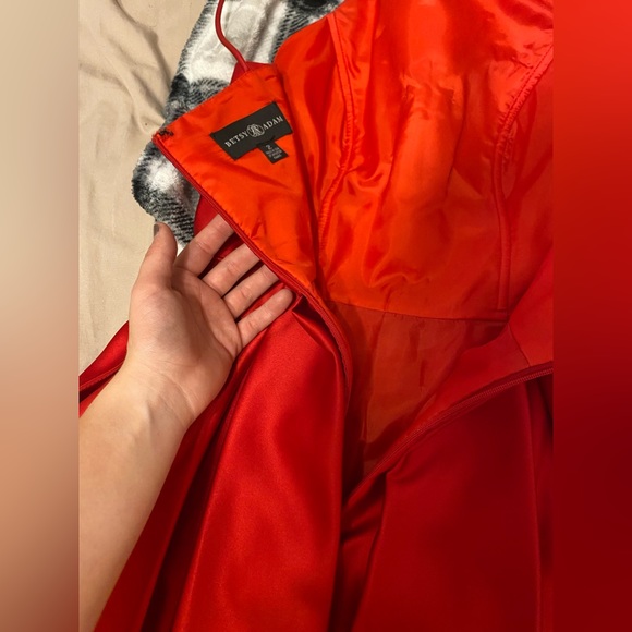 Red Formal dress with pockets. - Picture 7 of 7